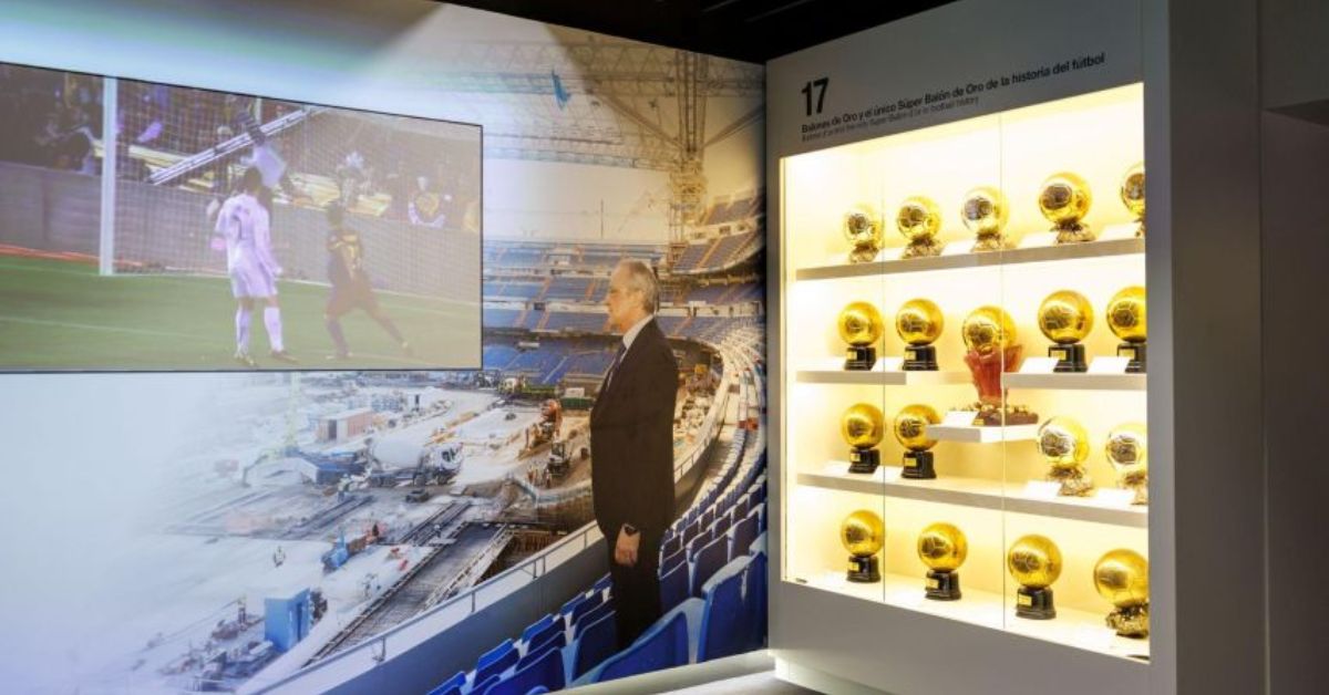 Museo de trofeos del Real Madrid en Estadio Santiago Bernabéu