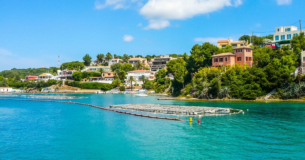 Vista de Casas en Isla de Menorca