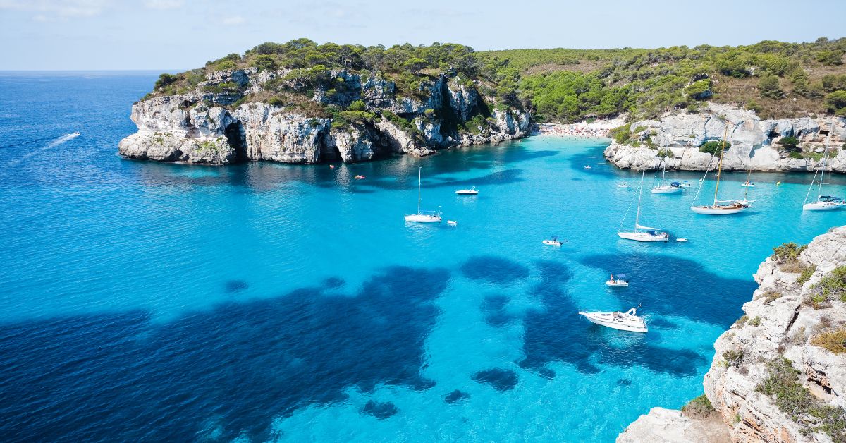 Vista de Costa en Isla de Menorca