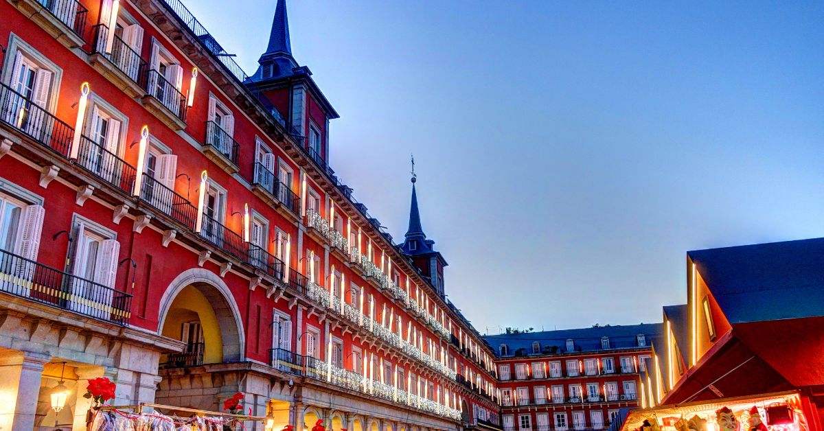 Vista de Madrid Casas alrededor de Plaza de Madrid