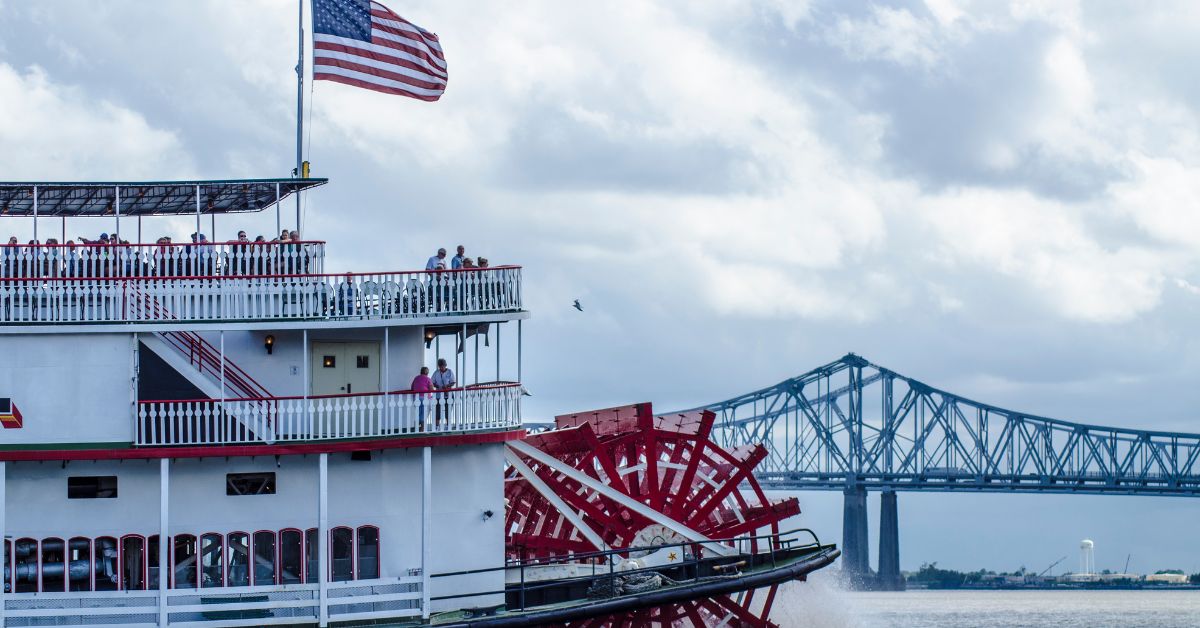 Barco en Nueva Orleans Río Misisipi