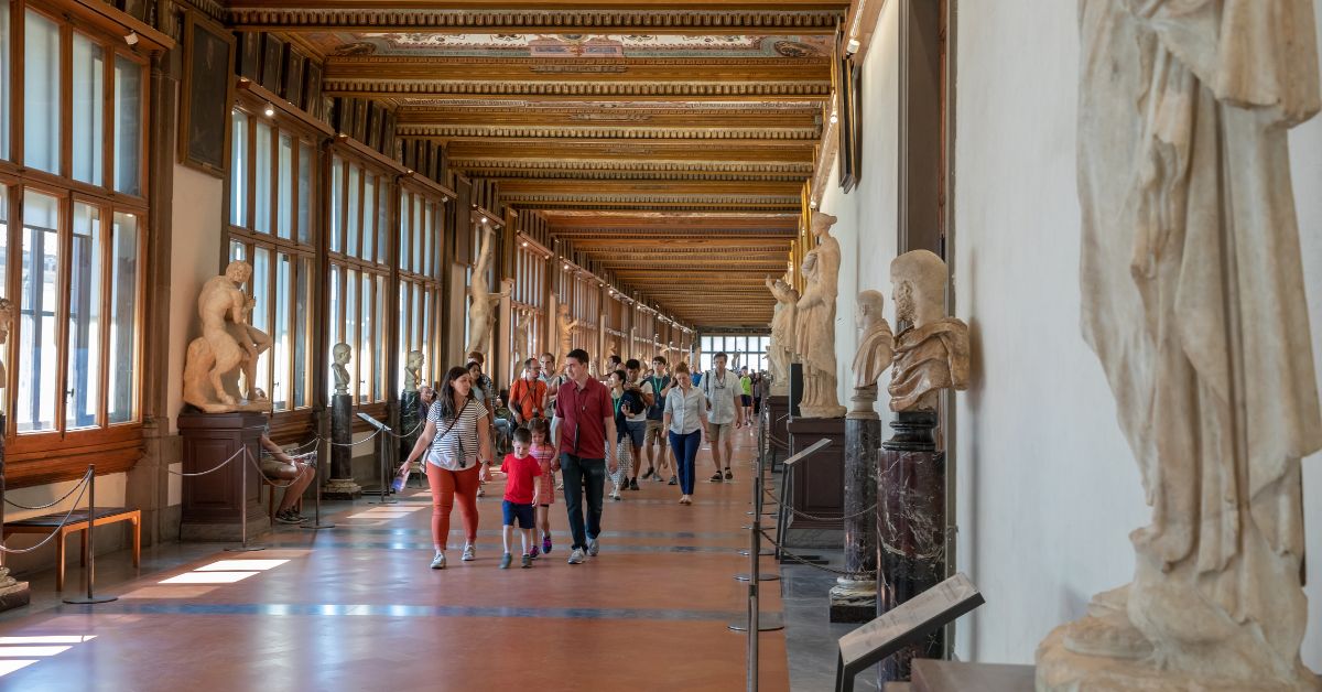 Interior y Arte de la Galería Uffizi