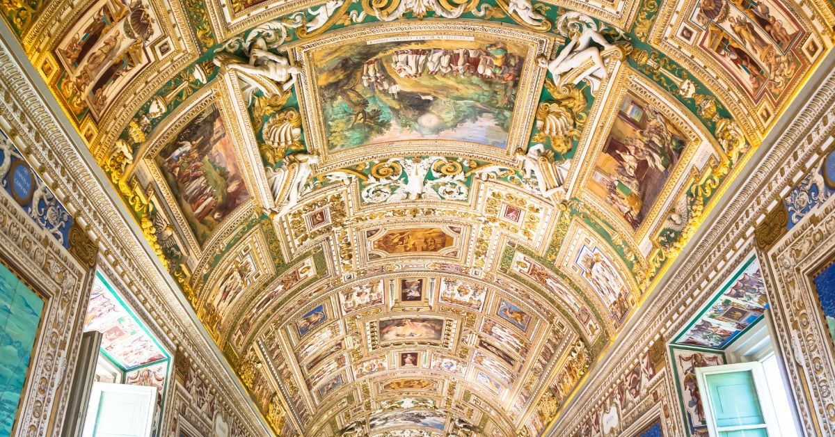 Sala del techo del Museo del Vaticano