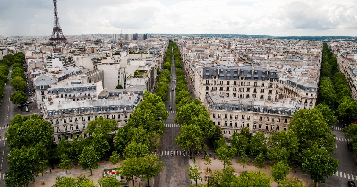 Vista Panorámica desde el Arco del Triunfo, París