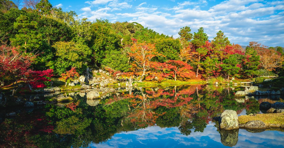 Sogenchi Teien en el templo Tenryuji, Arashiyama, Kyoto, Kinki, Japón