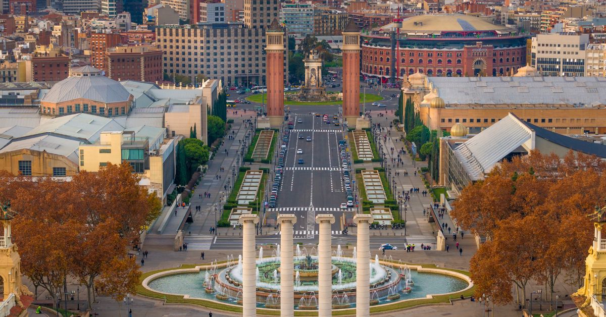 Vista desde Montjuic Barcelona, España