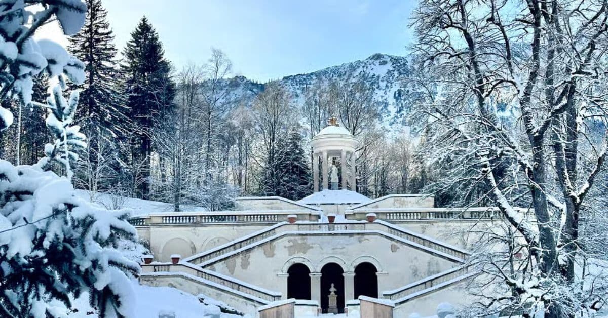 Palacio Schloss Linderhof en Invierno, Múnich