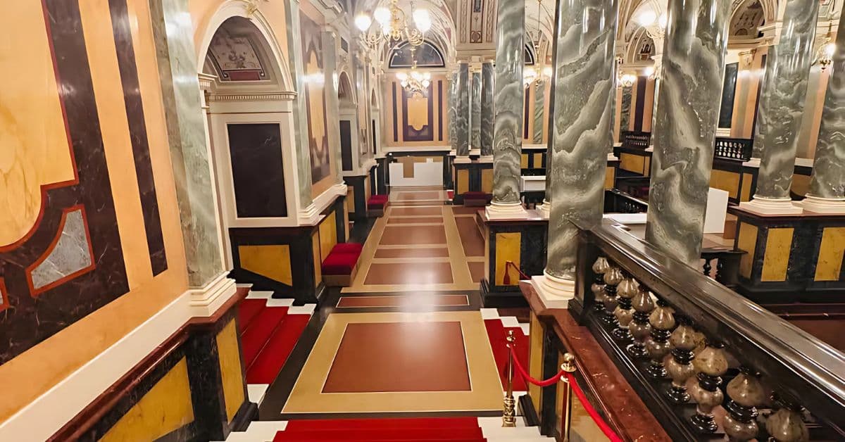 Vista interior de Ópera Samperoper de Dresde, Alemania