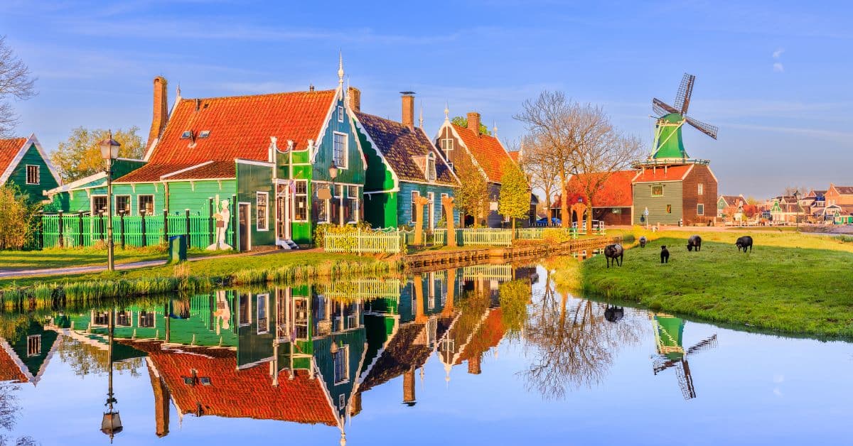 Casa tradicional en Zaanse Schans, Ámsterdam, Países Bajos