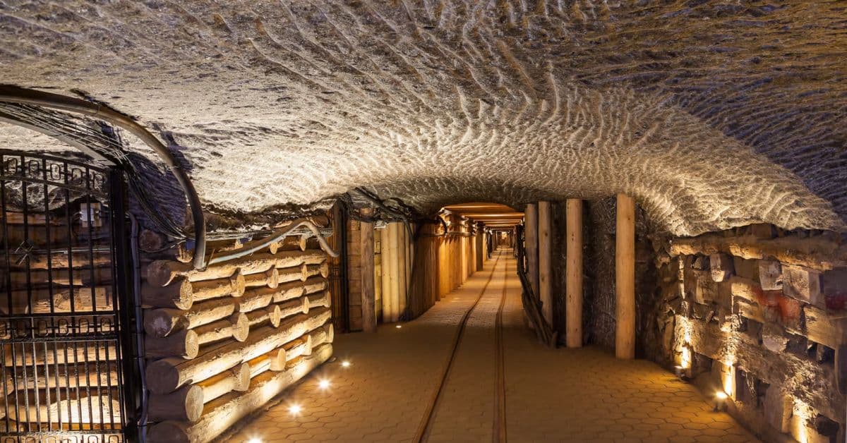 Tunel en MIna de Sal de Wieliczka en Polonia