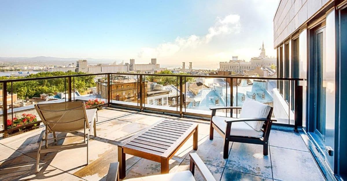 Zona exterior del Monsieur Jean – Hotel Particulier, Quebec